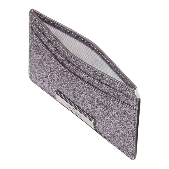 Kate Spade Glitter Cardholder Trio Pink, Green & Silver. Holiday Gift New in Box - Picture 6 of 14